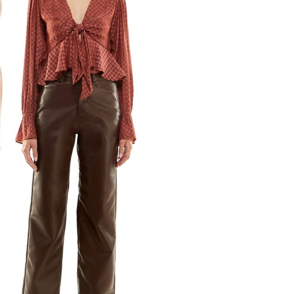 WAYF & Jordan Sloane Faux Leather Pants - Picture 2 of 4